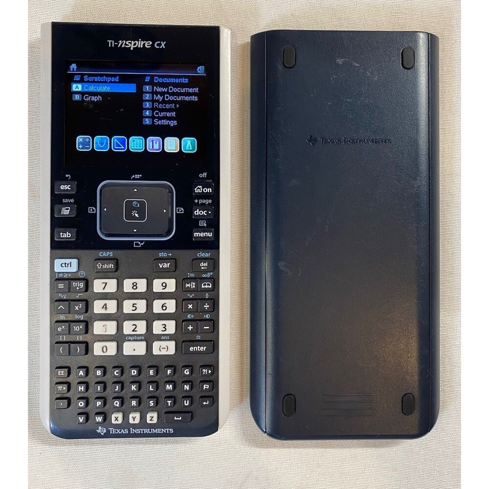 Texas Instruments TI-Nspire CX Graphing Calculator and Cover - Tested No Cord